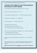 Louisiana P&C Adjuster Exam Prep Questions And Answers Latest Update&period;