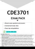 CDE3701 EXAM PACK 2024