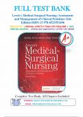 Test Bank for Lewis's Medical-Surgical Nursing 11th Edition by Mariann M&period; Harding&comma; Jeffrey Kwong&comma; Dottie Roberts&comma; Debra Hagler & Courtney Reinisch 9780323551496 Chapter 1-68 &vert; Complete Guide A&plus;