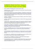 CalMHSA Medi-Cal Peer Support Certification Exam Correct 100&percnt;