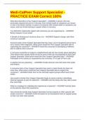 Medi-CalPeer Support Specialist - PRACTICE EXAM Correct 100&percnt;