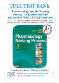Test Bank for Pharmacology and the Nursing Process 7th Edition by Linda Lane Lilley&comma; Shelly Rainforth Collins & Julie S&period; Snyder 9780323087896 &vert; Complete Guide A&plus;