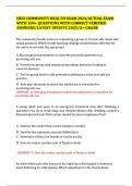 HESI COMMUNITY HEALTH EXAM 2024/ACTUAL EXAM WITH 100+ QUESTIONS WITH CORRECT VERIFIED ANSWERS/LATEST UPDATE 2025/A+ GRADE