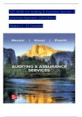 Solution Manual For Auditing & Assurance Services&colon; A Systematic Approach&comma; 12th Edition By William Messier Jr&comma; Steven Glover&comma; Verified Chapters 1 - 21&comma; Complete Newest Version