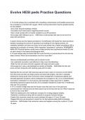 Evolve HESI peds Practice QUESTIONS WITH DETAILED VERIFIED ANSWERS  2025&sol;2026 &lpar;100&percnt; CORRECT ANSWERS&rpar; &sol;ALREADY GRADED A&plus; &sol;&sol;BRAND NEW&excl;&excl;