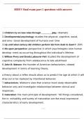HDEV final exam part 1 questions with answers