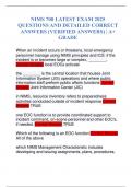 NIMS 700 LATEST EXAM 2025 QUESTIONS AND DETAILED CORRECT ANSWERS &lpar;VERIFIED ANSWERS&rpar; &vert; A&plus; GRADE