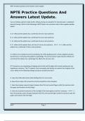 NPTE Practice Questions And Answers Latest Update&period;