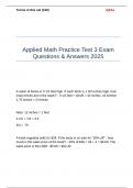 Applied Math Practice Test 3 Exam Questions & Answers 2025