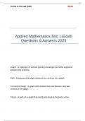 Applied Mathematics Test 1 Exam Questions & Answers 2025