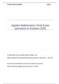 Applied Mathematics Final Exam Questions & Answers 2025