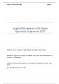 Applied Mathematics Nlc Exam Questions & Answers 2025