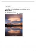Test Bank For Essentials of Meteorology&colon; An Invitation to the Atmosphere 8th Edition  By C&period; Donald Ahrens&comma; &vert;All Chapters 1-15 Covered&vert; Complete Guide A&plus;