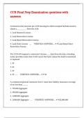 CCB Final Prep Examination questions with answers