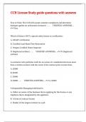 CCB License Study guide questions with answers