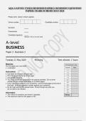 AQA A LEVEL &lpar;7132&sol;2&rpar; BUSINESS PAPER 2&colon; BUSINESS 2 QUESTION PAPER&plus; MARK SCHEME MAY 2024