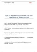 DMI 21 Applied Physics Quiz 1 Exam Questions & Answers 2025