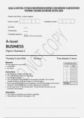 AQA A LEVEL &lpar;7132&sol;3&rpar; BUSINESS PAPER 3&colon; BUSINESS 3 QUESTION PAPER&plus; MARK SCHEME JUNE 2024