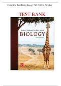 Complete Test Bank Biology 5th Edition Brooker Questions & Answers with rationales &lpar;Chapter 1-60&rpar;