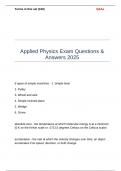 Applied Physics Exam Questions & Answers 2025