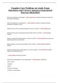 Complex Care Problem set study Exam Questions and Correct Answers Guaranteed Success 2024&sol;2025