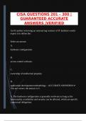 CISA QUESTIONS 201 &ndash; 300 &vert;GUARANTEED ACCURATE ANSWERS &vert;VERIFIED