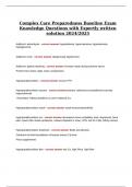 Complex Care Preparedness Baseline Exam Knowledge Questions with Expertly written solution 2024&sol;2025