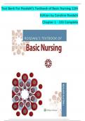 TEST BANK For Rosdahl's Textbook of Basic Nursing&comma; 12th Edition by Caroline Rosdahl Chapters 1 - 103&comma; Complete