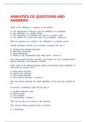 ANNUITIES CE QUESTIONS AND ANSWERS