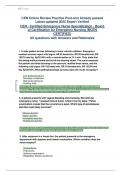CEN Online Review Practice Post-test Already passed Latest updated 2025 Expert Verified CEN - Certified Emergency Nurse Specialization - Board of Certification for Emergency Nursing &lpar;BCEN CERTIFIED&rpar; All questions with Answers and Rationales