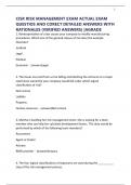 CISR RISK MANAGEMENT EXAM ACTUAL EXAM  QUESTIONS AND CORECT DETAILED ANSWERS WITH RATIONALES &lpar;VERIFIED ANSWERS&rpar; &vert;AGRADE
