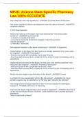 MPJE&colon; Arizona State-Specific Pharmacy Law 100&percnt; ACCURATE