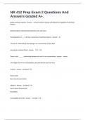 NR 412 Prep Exam 2 Questions And Answers Graded A&plus;&period;