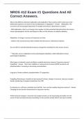 NROS 412 Exam &num;1 Questions And All Correct Answers&period;