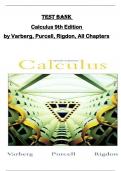 TEST BANK for Calculus 9th Edition  by Varberg&comma; Purcell&comma; Rigdon&comma; All Chapters