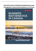 SOLUTION MANUAL FOR Business Mathematics In Canada 11th Edition By F&period; Ernest Jerome