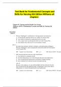 Testbank for Fundamental Concepts and Skills for Nursing