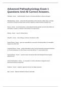 Advanced Pathophysiology Exam 1 Questions And All Correct Answers&period;