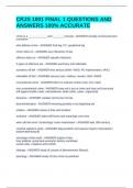 CRJS 1001 FINAL 1 QUESTIONS AND ANSWERS 100&percnt; ACCURATE