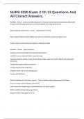 NURS 3320 Exam 2 Ch 13 Questions And All Correct Answers&period;