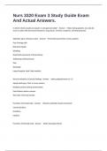 Nurs 3320 Exam 3 Study Guide Exam And Actual Answers&period;