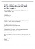 NURS 3320 Lifespan Final Exam 2 Oxygenation Questions And 100&percnt; Correct Answers&period;