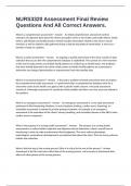 NURS3320 Assessment Final Review Questions And All Correct Answers&period;