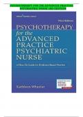 Psychotherapy for the Advanced Practice Psychiatric Nurse&comma; Third Edition&colon; A How-To Guide for Evidence Based Practice 3rd Edition Test Bank