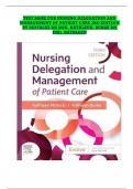 Test Bank for Nursing Delegation and Management of Patient Care 3rd Edition by Kathleen Motacki&comma; All Chapters Covered&comma; A&plus; guide&period;