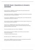 NCCHC Exam 1 Questions & Answers 2024&sol;2025