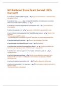 NC Bailbond State Exam Solved 100&percnt; Correct&excl;&excl;