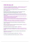 CSS 202 Quiz 20 Latest Update with complete solution