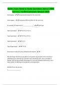 Butler Exam Need to Study Questions Solved 100&percnt; Correct&vert; Verified Solutions-Newest 2025
