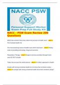   NACC - PSW Exam Review 200 Questions  